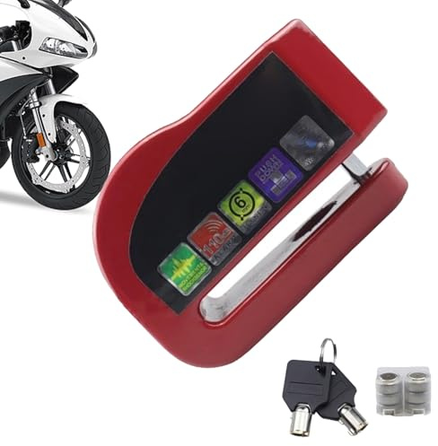 Antivol Bloque Disque Moto Alarme, Antivol Bloque Disc pour Moto avec Alarme, Alarme De Disque De Frein Antivol pour Moto, Bloc Frein Roue Universel pour Moto Scooter Velo Trottinette Electrique