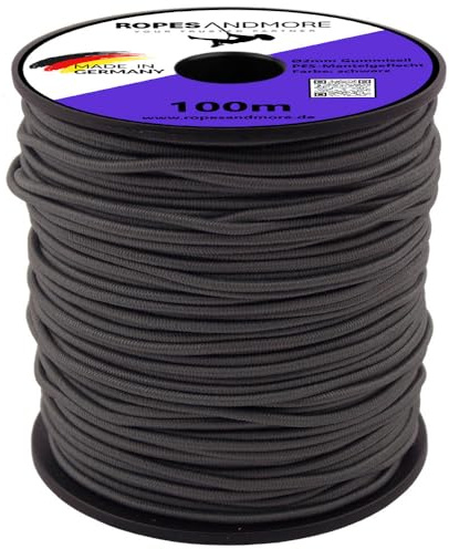 PP Expanderseil 2mm Gummiseil Gummileine PPM Planenseil Seil Gummikordel Made in Germany (Schwarz, 2mm-100m)
