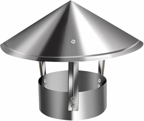 Chapeaux De Cheminée en Acier Inoxydable pour L’extérieur, Capuchon De Pluie, Cône Supérieur, Chapeau De Cheminée, Toit Circulaire Ventilation Et échappement, Co, 190mm/7.5in