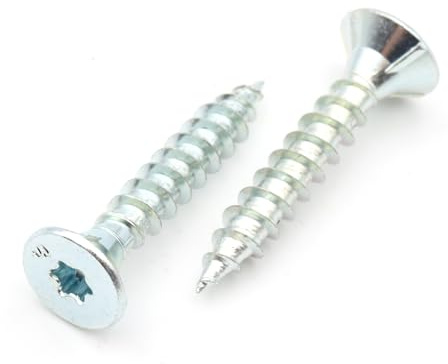 Design61 200x Holzschrauben Spanplattenschrauben Senkkopf 5x30mm TX-Antrieb Vollgewinde für Innen & Außen geeignet für Holz Spanplatte MDF Hartholz Schrauben für Dübel Stein Beton