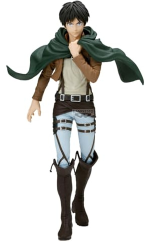 Banpresto Figura di Action Eren Yeager Attack On Titan - Grande 28 cm - BP29875P Multicolore - Figura da collezione - Ideale per gli appassionati di Anime