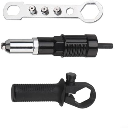 NexRen Kit Adattatore per Rivettatrice per Trapano Elettrico Compatibile con Auto, Camion, SUV, RV, Costruzione in Acciaio con Diverse Misure