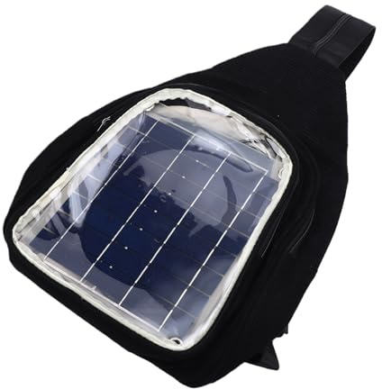 Jenivaint Chargeur Solaire pour Sac à Dos 20W, Panneau Monocristallin Noir | Construction légère de 19,79 oz, tissu Oxford, port de sortie USB, conception de panneau amovible, construction résistante