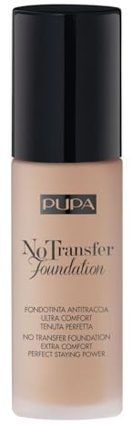 Pupa Flüssiges Make-up No Transfer (Farbe Deep Beige) - Flüssiges Make-up mit perfekter Haltbarkeit und totalem Komfort, langanhaltend, wasser- und feuchtigkeitsbeständig, SPF 15 (30 ml)