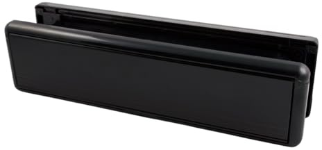 10 UPVC Door Letterbox, Letterplate - Black Letter Box - Midrail (40mm-80mm)