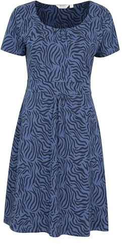 Mountain Warehouse Orchid Patterned Womens UV Dress - UPF40 Beach Dress, Lightweight Ladies Dress, Pockets, Durable Day Dress - for Spring Summer, Travelling, Poolside Dark Blue Women's Size 8