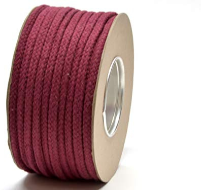 10M - Everlasto 10mm Coloured Cotton Magicians Rope - Available in 31 Colours (BURGUNDY)