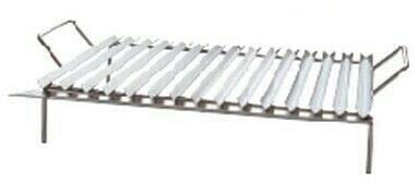 GRIGLIA BISTECCHIERA SCOLA GRASSO ACCAIO INOX GRATICOLA BARBECUE FORNELLO BBQ FORNACELLA BRACE (40 X 50 CM)
