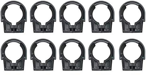 well2wellness® PVC Rohrschelle schwarz - 50 mm - 10 Stück (200202-2)