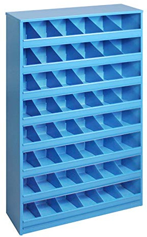 ADB Schraubenregal Schüttenregal Lichtblau RAL 5012 Regal 85x50x12,5cm Lagersystem Kleinteilemagazin