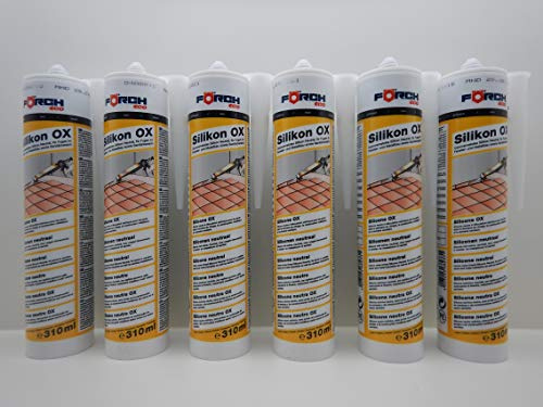 SILIKON SILICON KARTUSCHE DICHTSTOFF DICHTMASSE SANITÄR SCHWARZ 310ml (6)