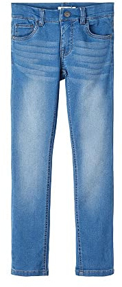 NAME IT Jungen Nkmtheo Xslim Swe Jeans 3113-th Noos Hose, Medium Blue Denim, 140 EU