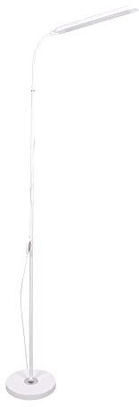 BEL AIR HOME - Lampada da Terra LED 8W | Serie OFFICE | 3 Temperature di Luce Regolabili 3000K-4000K-6000K | Design Moderno e Funzionale | Intensità Luminosa Regolabile, (BIANCO)