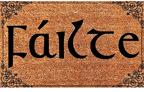 WZXKR Fußmatte Failte Willkommensmatte – Irland – Schottland – Rutschfeste Matte für Dekor Eingangstürmatte Innentürmatte 40x60cm (16x24 inch)