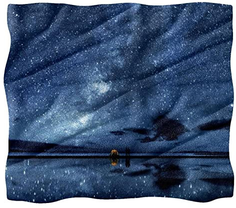 Fleece-Überwurfdecke für Couch, Sofa oder Bett, gemütliche, weiche Decken, fantastisches Himmel-Muster
