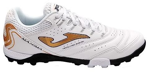Joma Maxima - Tenis de fútbol para adultos, Blanco Bronce, 42 EU