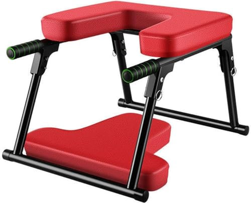 Yoga-Inversionshocker, Klappbarer Inversionstisch, Multifunktionaler Heimfitness-Inversionshocker, Kopfstandhocker, Yoga-Stuhl Zum Üben Von Kopfstand, Schulterstand Und Krafttraining ( Color : Red )