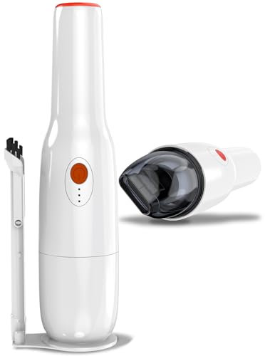 absob Aspirabriciole Senza Fili, Alta Potenza di Aspirazione 6200PA, Mini Aspirapolvere Portatile Senza Fili per Auto, Adatto per la Pulizia di Auto, Casa e Altro, Ricaricabile USB (bianco perlato)