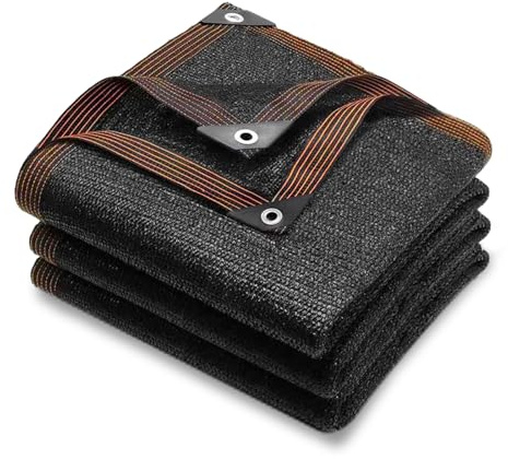 SDLDEER Schattierungsnetz 2x4m, Schattiernetz mit Ösen, 30% UV-Beständiges Schwarz Sonnensegel Atmungsaktiv Beschattungsnetz für Balkon, Pergola, Gewächshaus, Garten
