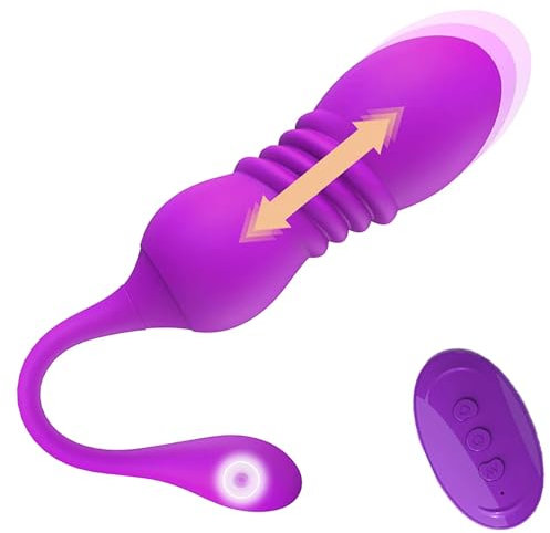 LYAMais Vibrationseier für Frauen, Vibro ei Vibratoren für Sie Klitoris und G-punkt 3 teleskopische 12-Frequenz-Vibrationsmodi Dildo Anal Vibratoren mit Fernbedienung Erotik Sexspielzeug für Paare