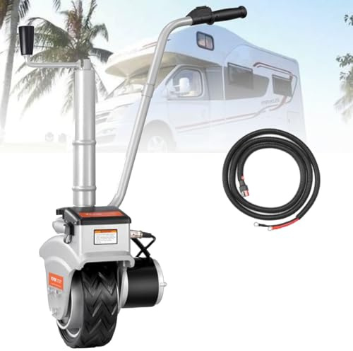 URJWAN Tracteur De Remorque éLectrique,Cric Dolly 550w avec Charge Maximale De 2722 Kg,Roue Jockey éLectrique avec Vitesse De 5-7m/Min,Roue Jockey MotoriséE