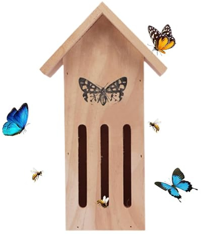 Schmetterlingshäuser für draußen,Schmetterlingshäuser | Garten-Schmetterlingshaus - 11,2 x 3,9 x 3,2 Zoll großes Schmetterlingshaus auf dem Boden oder zum Aufhängen an der Baumwand, nützlich