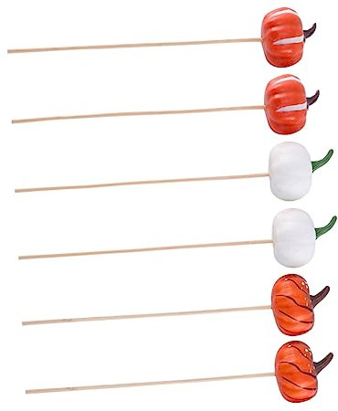 DIYEAH 6 Pezzi di Zucca Ornamentale per Bouquet Ornamento per Bouquet di Halloween per Decorazioni per Feste E Matrimoni