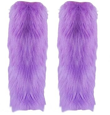 Momolaa Faux Fur Leg Warmers for Women Girls -Furry Leg Warmers Long Boot Cuffs Cover/Boot Sleeves Winter Leggings Boot Toppers Boot Covers Fluffies Cuffs Clearance