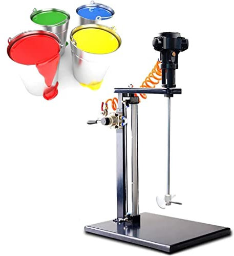 Mezclador automático, Mezclador de Pintura neumático de elevación automática, Mezclador de Cemento de 5 galones/20 l, Herramienta de Mezcla de Pintura con agitador de Aire con Soporte de cli
