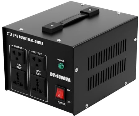 Czyurachel Transformador de voltaje de 800 W, 110 V a 220 V/220 V a 110 V, enchufe universal – EE. UU., UE, Reino Unido y Japón, protección contra sobrecarga, convertidor de voltaje para uso privado o