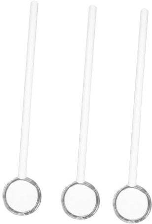 VALICLUD 3pcs Small Espresso Coffee Spoons Glass Stirring Spoons for Tea Coffee Dessert