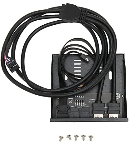 BRRNOO USB-Diskettenlaufwerk, USB-Frontplatte, Frontplatte, 3.2-Hub, 10 Gbit/s, Plug-and-Play-Diskettenleser mit Eisengehäuse, Diskettenleser für für oder PC, Laptop und Desktop