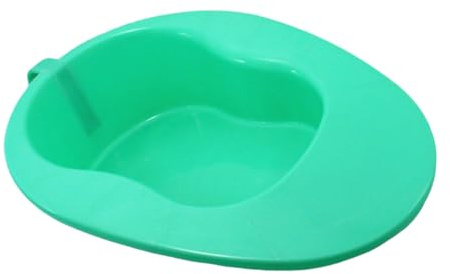 BIUDECO Bassin de Lit Horizontal avec Poignée Ergonomique pour Patient Alité Urinoir Plastique Anti-débordement pour Femmes Enceintes et Personnes Âgées