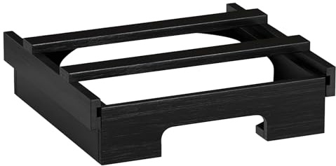 Bambu kartong tallriksdispenser 25,5 x 25,5 cm - skåp tallrikshållare tillåten | vertikal pappersorganisatör med na-design