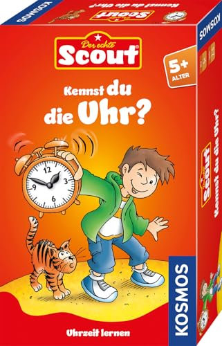 Kosmos 710545 Scout - Kennst du die Uhr? Lernspiel für 1-4 Kinder ab 5, Reisespiel, Kinderspiel