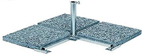 STABIELO - Sonnenschirmständer - aus HOCHWERTIGEM DEUTSCHEM Stahl - FÜR SCHIRMSTÖCKE BIS 60 mm Ø - zum Einlegen 50x50er Platten - Made in Baden WÜRTTEMBERG -