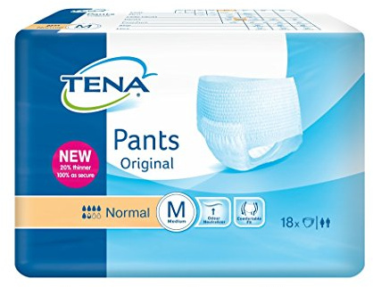 Tena Pants Original normal medium Einweghose 4er Pack (18 Stück, 72 Stück, Medium)
