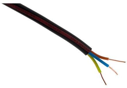 Zenitech Câble d'alimentation électrique U-1000 R2V 3G1,5mm² Noir - 100m