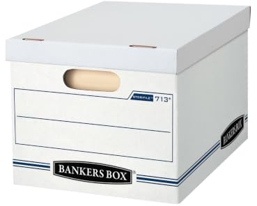 Bankers Box 6-Pack Basic Duty File Storage Boxes with Lids, Letter/Legal, STOR/FILE, (0071303)