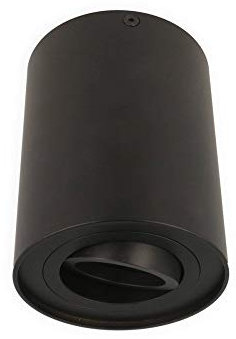 Aufbaurahmen rund - schwarz GU10 für Aufbauleuchte – Aufbaustrahler 125x96x96mm aus Aluminium Einbau-Strahler, Rahmen Loft-Style