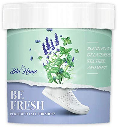 Blu Home BE FRESH - Talco Elimina Odori per Scarpe - Profuma Scarpe - con Oli Essenziali 100% Naturali (100 g.)