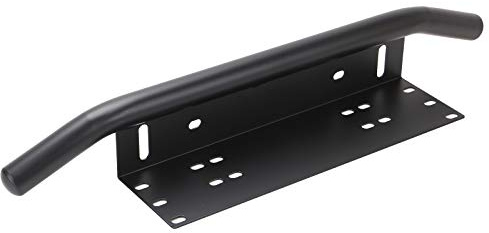 Trintion License Plate Mounting Bracket LED Light Bar Front Holder Universal License Plate Mounting Bracket Front Bar Bumper for Off Road Light Bar(Black)