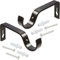 HomeElabador® Staffa per asta per tende Supporto per tubo Gancio per anello per tendaggi per carichi pesanti Staffe per tende robuste in lega metallica 19 mm (gancio a S nero)