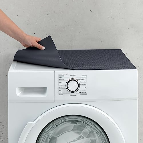 Tabletop Waschmaschinenauflage rutschfest in 60 x 60 cm - zuschneidbare Weichschaum Auflage in schwarz als Abdeckung für Waschmaschine oder Trockner - Waschmaschinenabdeckung MADE IN GERMANY