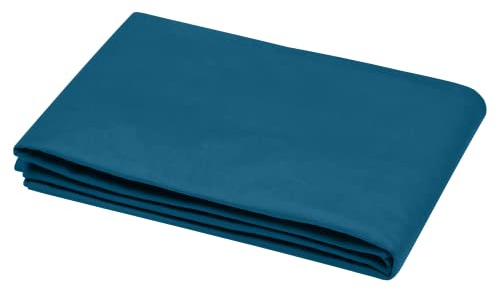 Lovely Casa - Bettlaken – Größe 180 x 290 cm – 100% Baumwolle Zertifiziert nach Öko-Tex – Farbe Petrol – Modell Eden – Bettwäsche für Haus – weich und bequem für kuschelige Nestchen