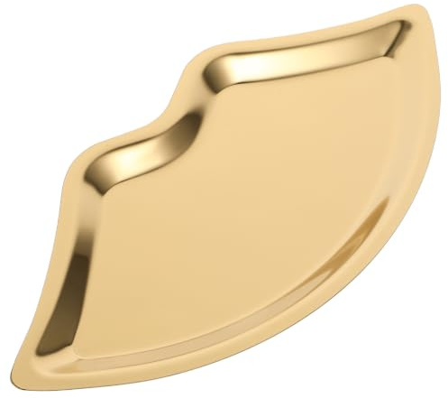 ULTECHNOVO Lip Shaped Jewelry Tray 9.45 4.33 Inch Decorative Metal Organizer for Vanity Desk Perfume Makeup Holder with Non-Slip Base for Women Girls