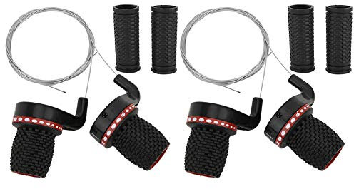 Lenker, 2 Paar, Outdoor-Mountainbike, Fahrrad-Gangschaltung, Getriebegriff, gedrehter Griff
