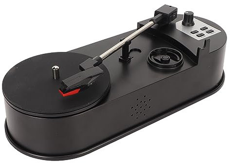 Tocadiscos Tocadiscos, Tocadiscos de Maleta Portátil Vintage, Grabación USB Tocadiscos de Vinilo Compatible con 33/45 PRM Convertidor de MP3 con Tocadiscos Salida de 3,5 Mm