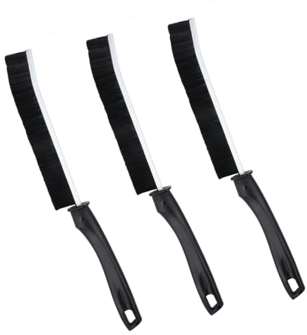 HUMOKI 3PCS Crevice Cleaning Brush Set for Gaps, Windows, Bathroom Tiles - Hard Bristle Tool for Home and Office