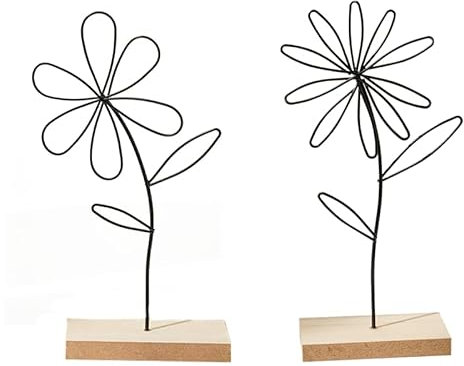 Beafaeur 2er Set 24cm Aufsteller Blume Metallring Blumen Dekoring Schwarz Dekoaufsteller Blumen Arrangement Ornamente Bastelbedarf Deko Tischdeko Osterdeko Frühling Deko Metall Deko Wohnzimmer Modern